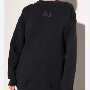 Acne Black Crewneck Sweater Minimalist Design